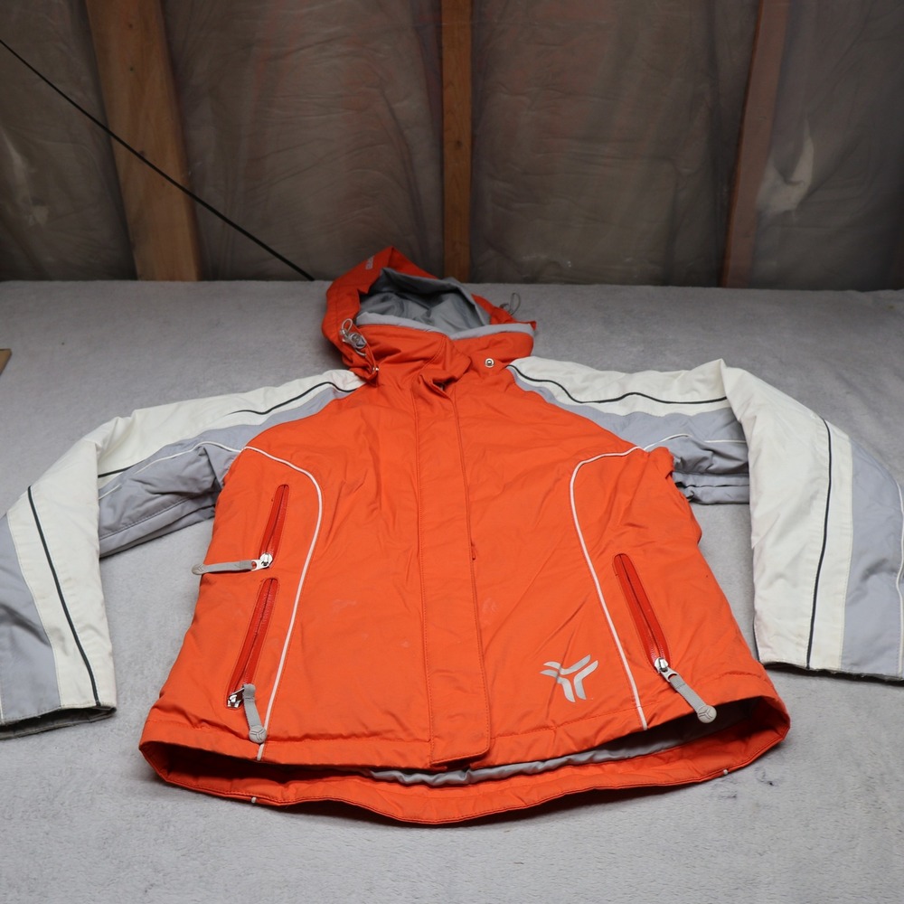 Fera L Series Jacket Womens 6 Orange Thermolite Hooded Warm Ski Snow Winter